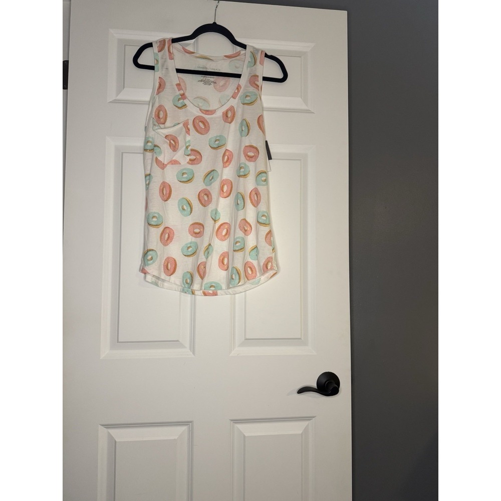 Grayson Threads Glazed Donut Tank Top Chest Pocket Large Nwt